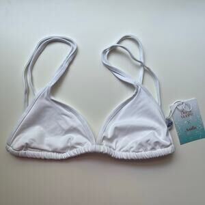 Andie Swim x Demi Moore Cannes Swimsuit Bikini Top White Women’s Small NWT